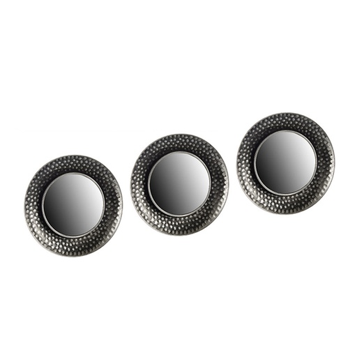 [DEAR191231] DECO 88773 SET 3 MIROIRS NOIRE/ARGENTE