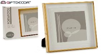 [DEAR210134] DECO 25994 CADRE PHOTOS ALUMINIUM PASPA OR 20X25CM