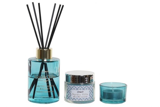 [DEIT210111] DECO DA-171392 FRAGANCE DIFFUSER SET 3 BOUGIE 6X6X9.5 80 ML. MIKA