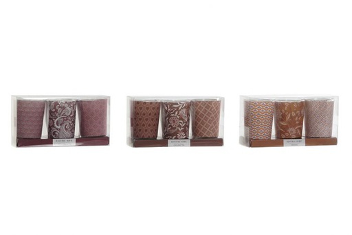 [DEIT210292] DECO VE-178547 BOUGIE SET 3 GLASS 5X5X6 45 GR, PERFUMED 3 MOD.