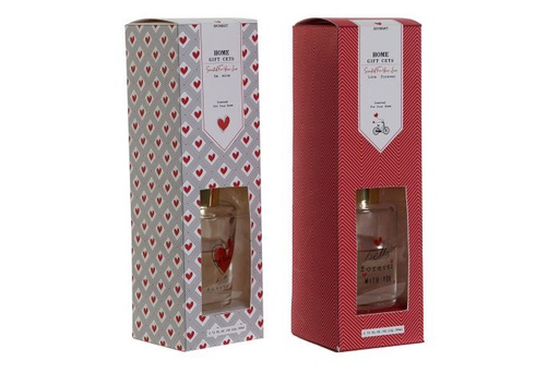 [DEIT210294] DECO VE-178552 FRAGANCE DIFFUSER GLASS 5,5X5,5X10 80 ML, 2 MOD.