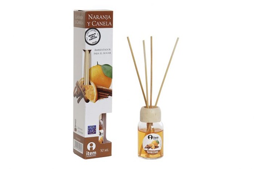 [DEIT211141] DECO DA-160282 DIFFUSEUR DE PARFUM VERRE 4X4X20 30 ML. ORANGE CAN