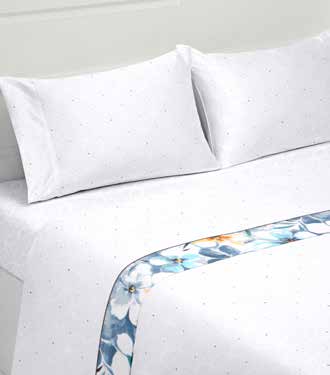 [LLTL210343] LL TL  J.DRAPS 50P/50C IRIS BLEU DP 240x280cm DH 155x200cm 2T 50x75cm