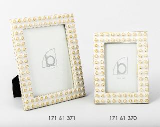 [DEBE201006] DECO 171-61-370 CADRE PHOTO ELCHE, BLANCO PATINA ORO 10*15 CMS #7,20