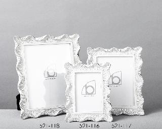 [DEBE201101] DECO 521-116 CADRE PHOTO SORIA BLANC PATINE ARGENTE 10*15 CMS #5,60
