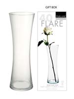 [DEPL190675] DECO 741278 VASE FLARED H400X130MM CLEAR GLASS / GIFT BOX
