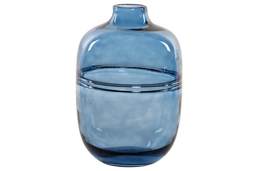 [DEIT201566] DECO JV-172483 VASE GLASS 17X17X25 17,5 BLUE