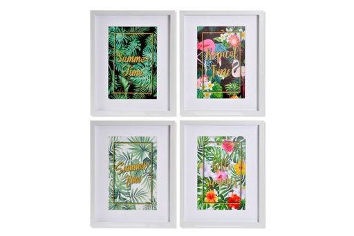 [DEIT210601] DECO CU-152742 TABLEAU PS ACRYLIQUE 35X2,2X45 TROPICAL 4 MOD.
