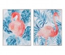 [DERE201076] DECO 108114 TABLEAU IMPRESSION 2/M BLEU FLAMAND ROSE