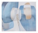 [DERE201112] DECO 153194 TABLEAU ABSTRAIT BLEU-BLANC TOILE