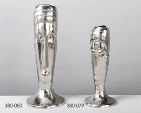 [DEBE210675] DECO 380-080 VASE METAL MAPUTO NICKEL 20*50 CMS