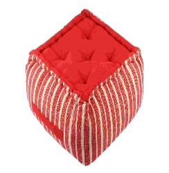 [LLST201243] LL C88857008 STE MAXIME POUF 40X40X30 CERISE 100%CO PCB 2