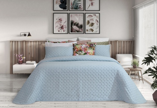 [LLTL230329] LL TL COUVRE LIT MINERVA 270x270cm BLEU 100%PES