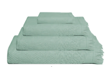 [LLTL200500] LL TL SERVIETTE JASMINE 30X50 VERT EAU 100% COTON