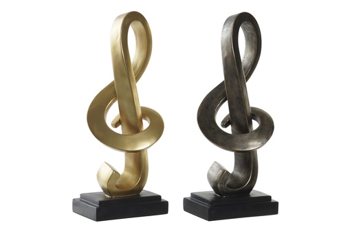 [DEIT230446] DECO FD-196316 FIGURE RESINE 15,5X10,5X39,5 NOTE MUSICALE 2 MOD.