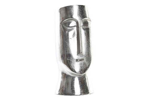 [DEIT230323] DECO AL-196000 VASE ALUMINIUM 17X16X36 FACE ARGENTE