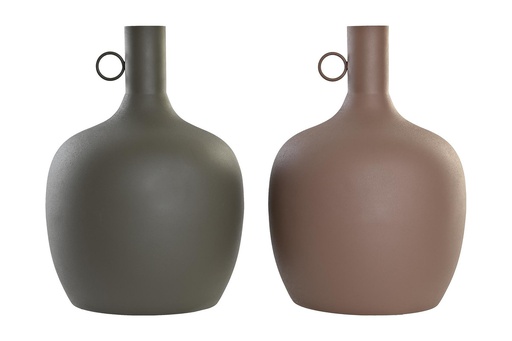 [DEIT230364] DECO JR-201035 VASE ALUMINIUM 27X27X43 POIGNEE 2 MOD.