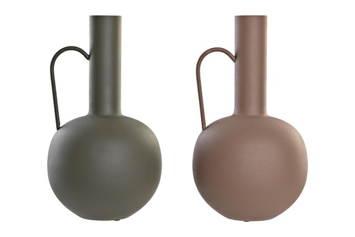 [DEIT230346] DECO JR-201037 VASE ALUMINIUM 23X23X40 POIGNEE 2 MOD.
