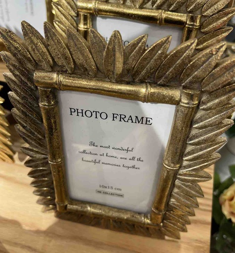 [DESO230606] DECO CADRE PHOTO RESINE DORE10x15cm