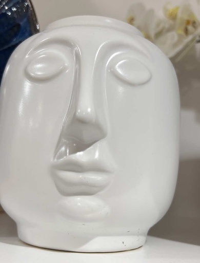 [DESO230624] DECO VASE FIGURINE PORCELAINE FINE BLANC 14,6x13x14.8cm