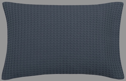 [LLCR231179] LL TAIE OREILLER PIQUE VANDYCK 40x60cm BLUE 100%CTN