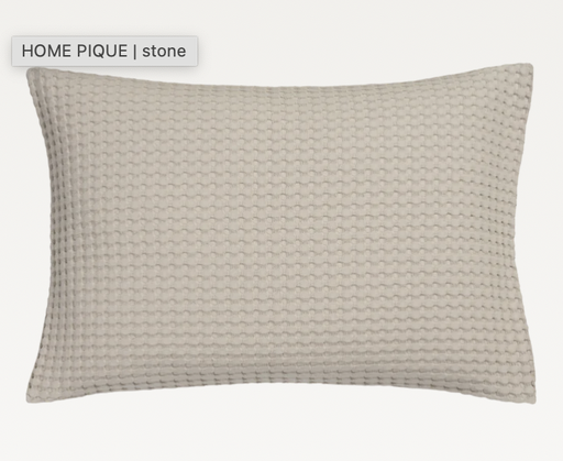 [LLCR231180] LL TAIE OREILLER PIQUE VANDYCK 40x60cm TAUPE 100%CTN